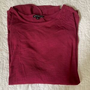 NWOT JCREW Mercantile Cranberry Red Long Sleeve Blouse - Size XL